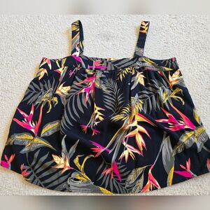 🌈G 100% Rayon Tropical Colorful Tank Top Blouse
